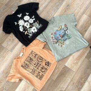 Lot of three size small crop tops